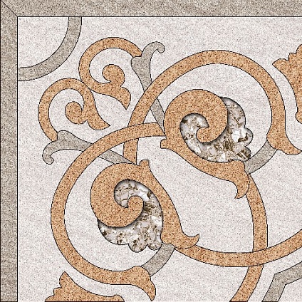 Рамина бежеый  декор 1 пол