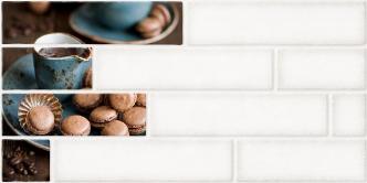 Брик 1 декор кремовый