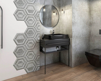 SCRATCH BIANCO GRES  REKT. PÓŁPOLER 598X598