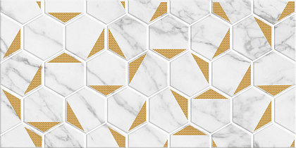 Marble Gold декор 300x600 белый