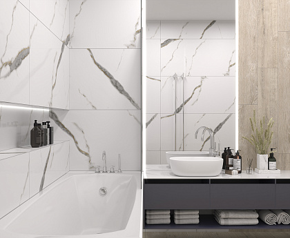 Golden White Statuario Polished 600x1200x90