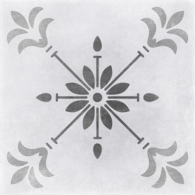 Керамический гранит 29,8*29,8*0,9 Motley серый пэчворк цветы  (1к=12) C-MO4A095D