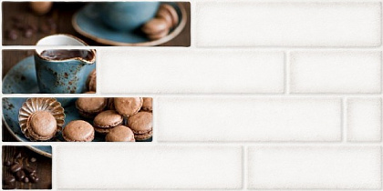 Брик 1 декор кремовый