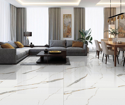 Golden White Statuario Polished 600x1200x90