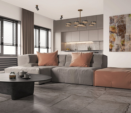 Obsidian Moss Grey Mat 600x600x80,5