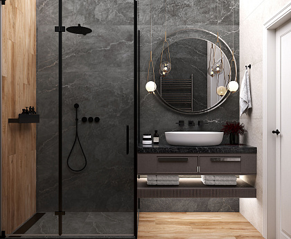 Leda Black Carving рект. 600x1200x90