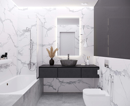 Statuario Crown Polished рект. 600x1200x90